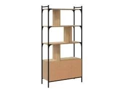 Estantería con puertas madera roble Sonoma 76,5x30x154,5 cm