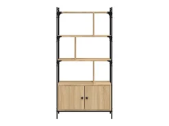 Estantería con puertas madera roble Sonoma 76,5x30x154,5 cm