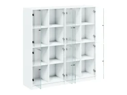 Estantería con puertas madera de ingeniería negro 136x37x142 cm