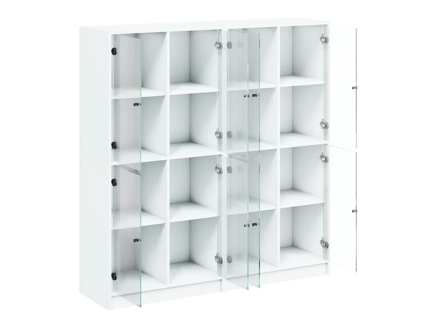Estantería con puertas madera de ingeniería negro 136x37x142 cm