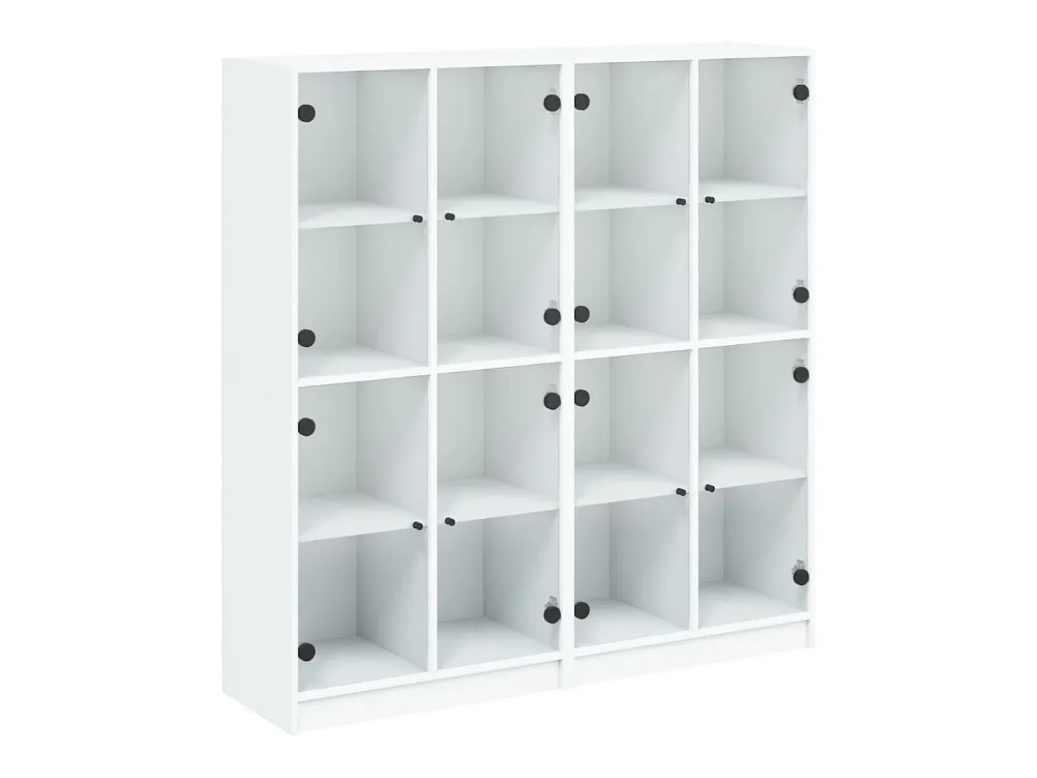 Estantería con puertas madera de ingeniería negro 136x37x142 cm