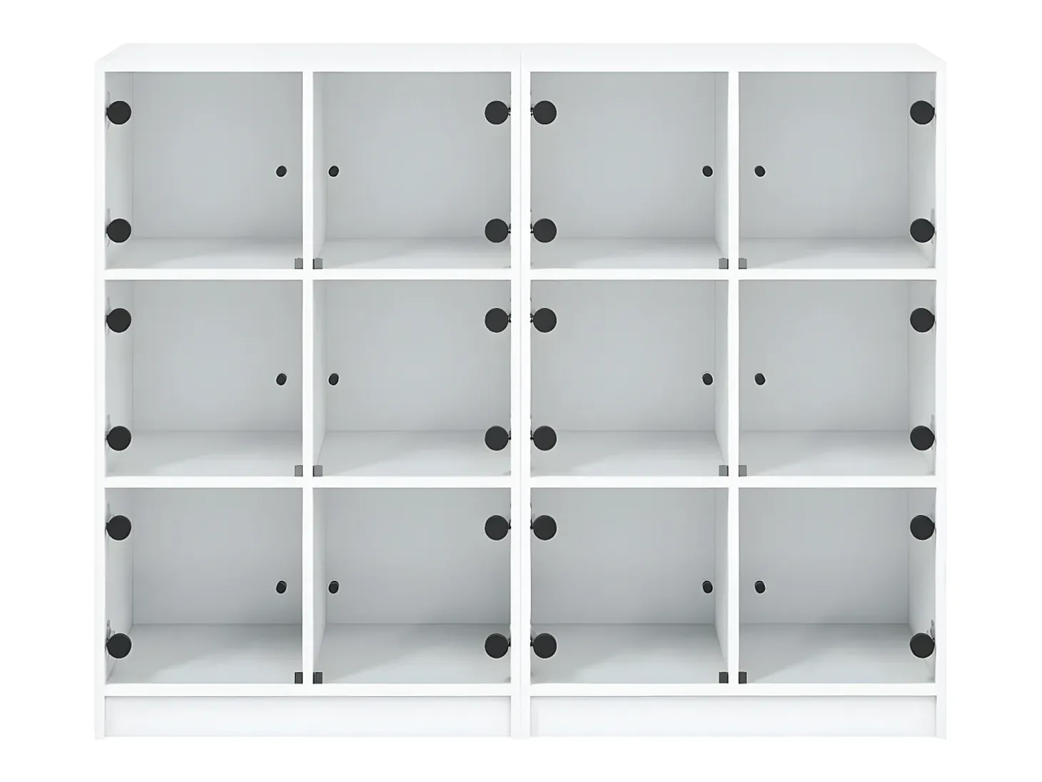 Estantería con puertas madera de ingeniería negro 136x37x109 cm