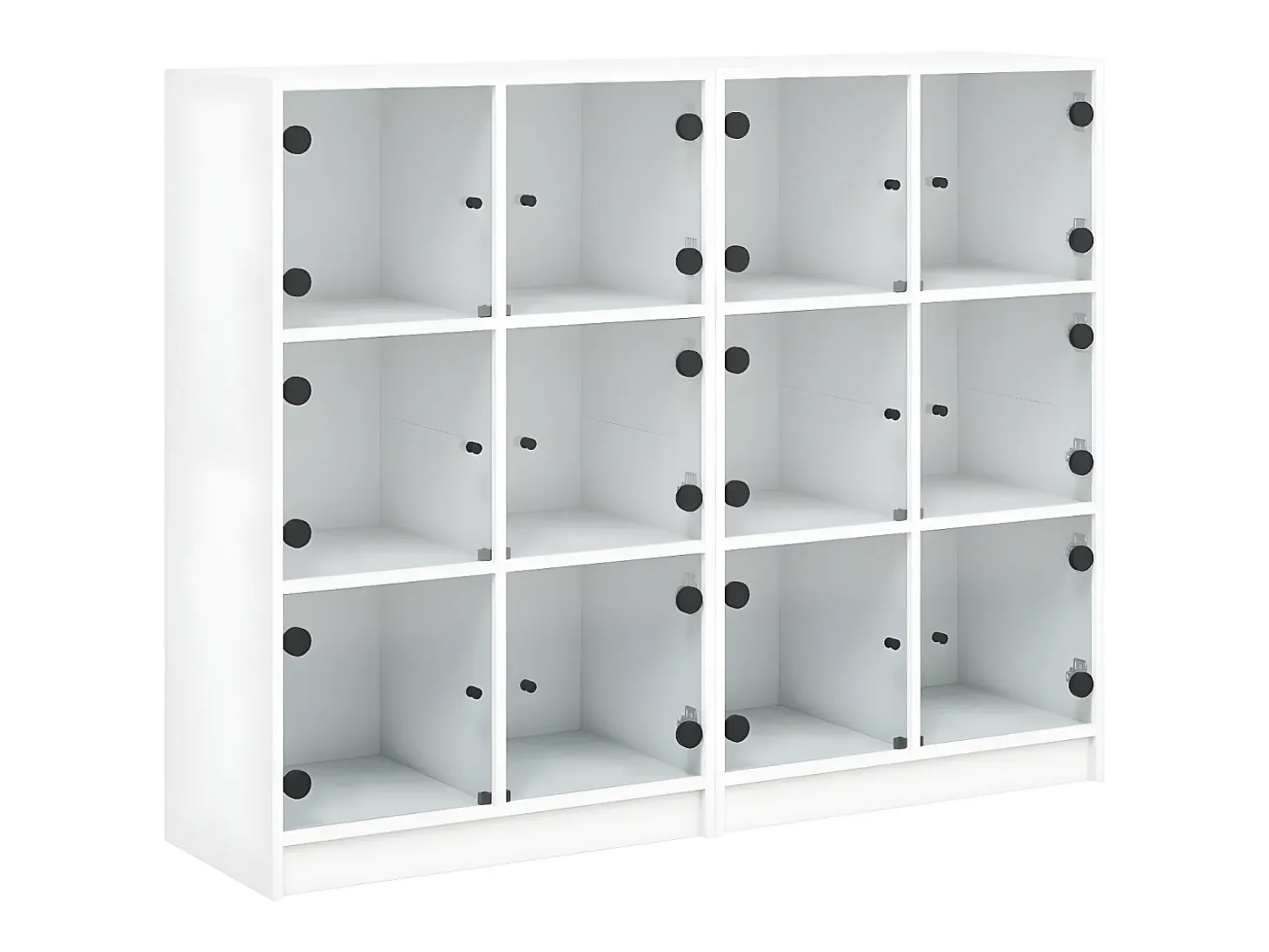 Estantería con puertas madera de ingeniería negro 136x37x109 cm