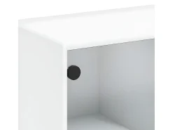 Estantería con puertas madera de ingeniería negro 136x37x109 cm