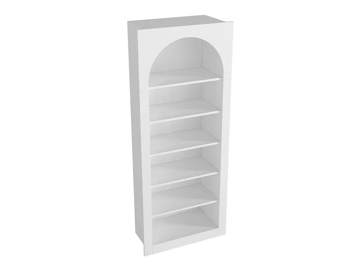 Estantería contemporánea con 6 estantes - Blanco - CYMORA