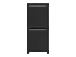 Estantería de 6 cubos con cajas de tela negro 103x30x72,5 cm ES236466