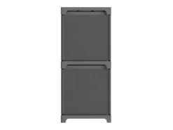 Estantería de 6 cubos con cajas de tela gris 103x30x72,5 cm ES283520