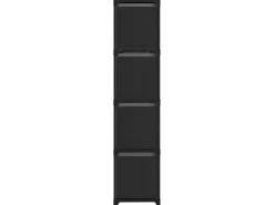 Estantería de 12 cubos con cajas tela negra 103x30x141 cm ES588268