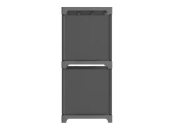 Estantería de 6 cubos de tela gris 103x30x72,5 cm
