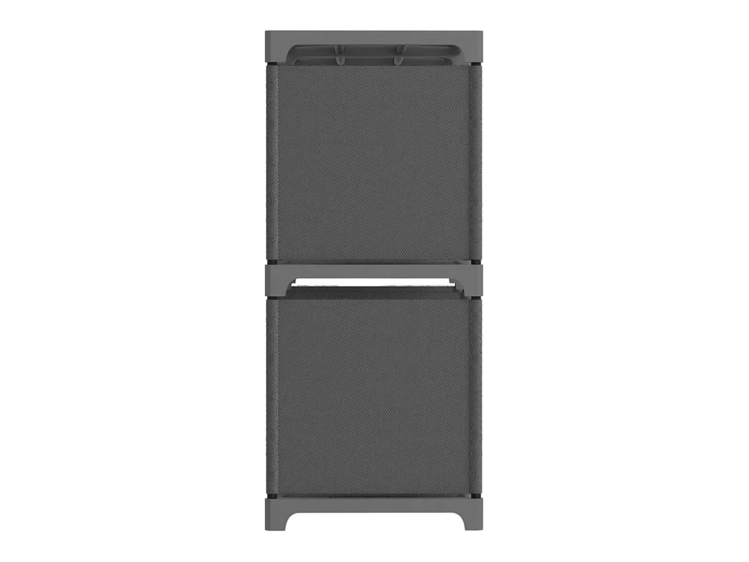 Estantería de 6 cubos de tela gris 103x30x72,5 cm