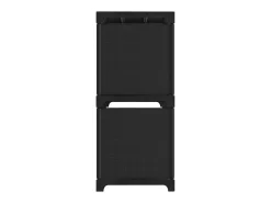 Estantería de 6 cubos de tela negra 103x30x72,5 cm ES204376