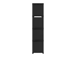 Estantería de 12 cubos de tela negra 103x30x141 cm ES848014