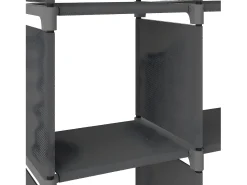 Estantería de 9 cubos de tela gris 103x30x107,5 cm