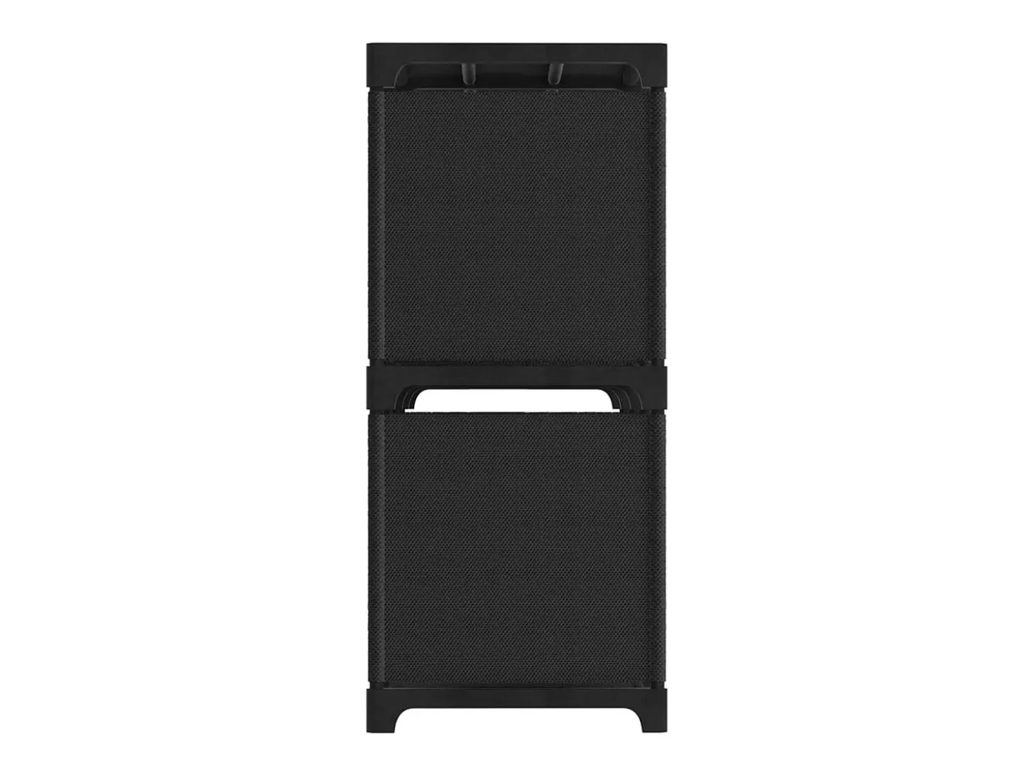 Estantería de 6 cubos de tela negra 103x30x72,5 cm