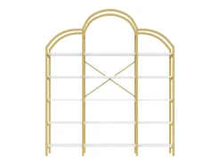 Estantería de 5 niveles - Diseño único de nubes - 170 x 26 x 190 cm - Dorado