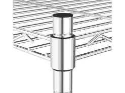 Estantería de 4 niveles con ruedas cromado 90x35x142 cm 200 kg ES746189