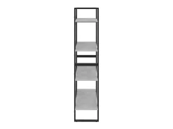 Estantería de 4 niveles contrachapada gris hormigón 80x30x140cm