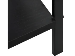 Estantería de 3 niveles de aglomerado negro 60x27,6x90,5 cm