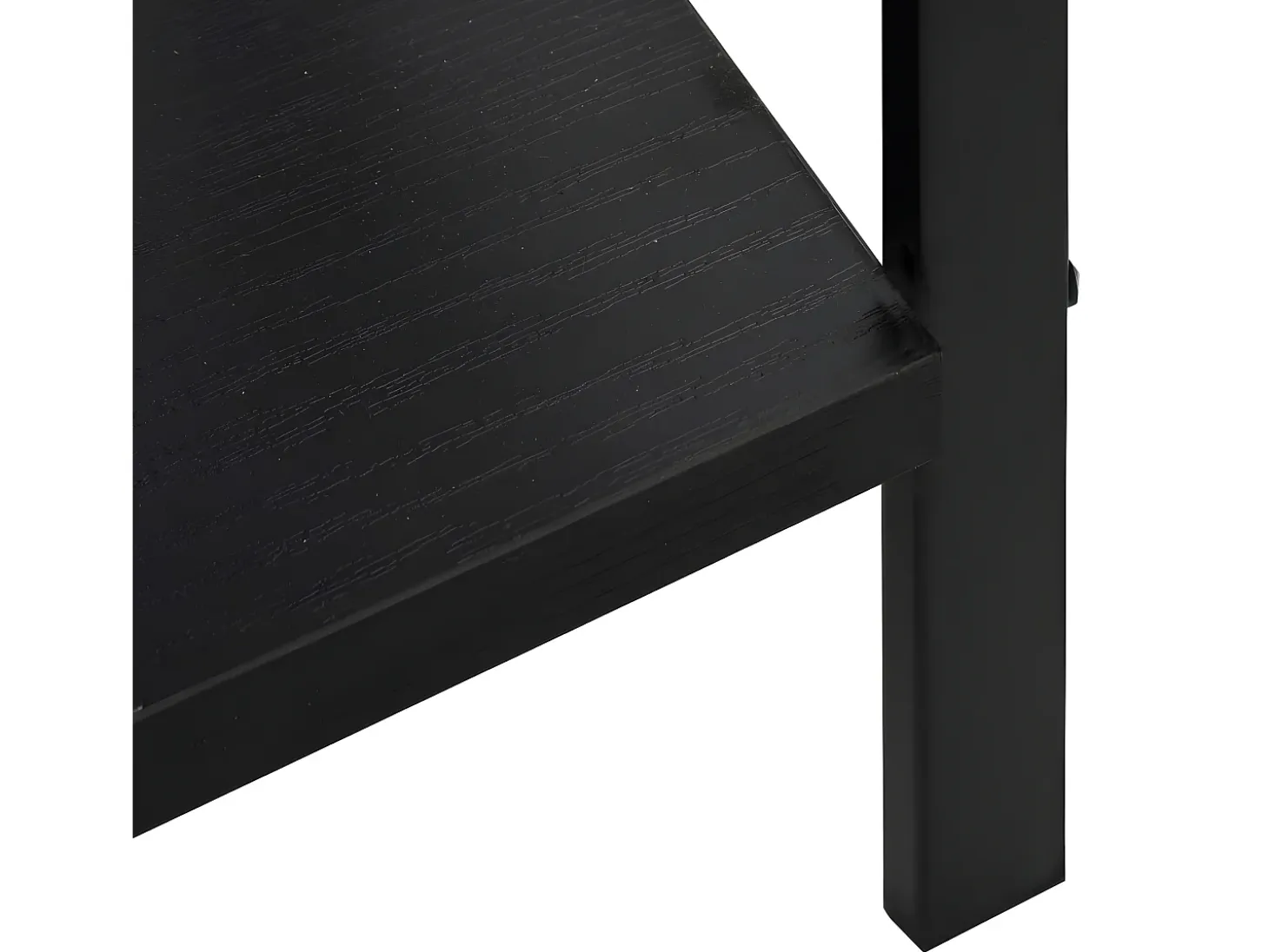 Estantería de 3 niveles de aglomerado negro 60x27,6x90,5 cm