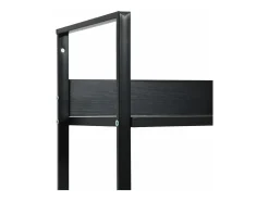 Estantería de 3 niveles de aglomerado negro 60x27,6x90,5 cm