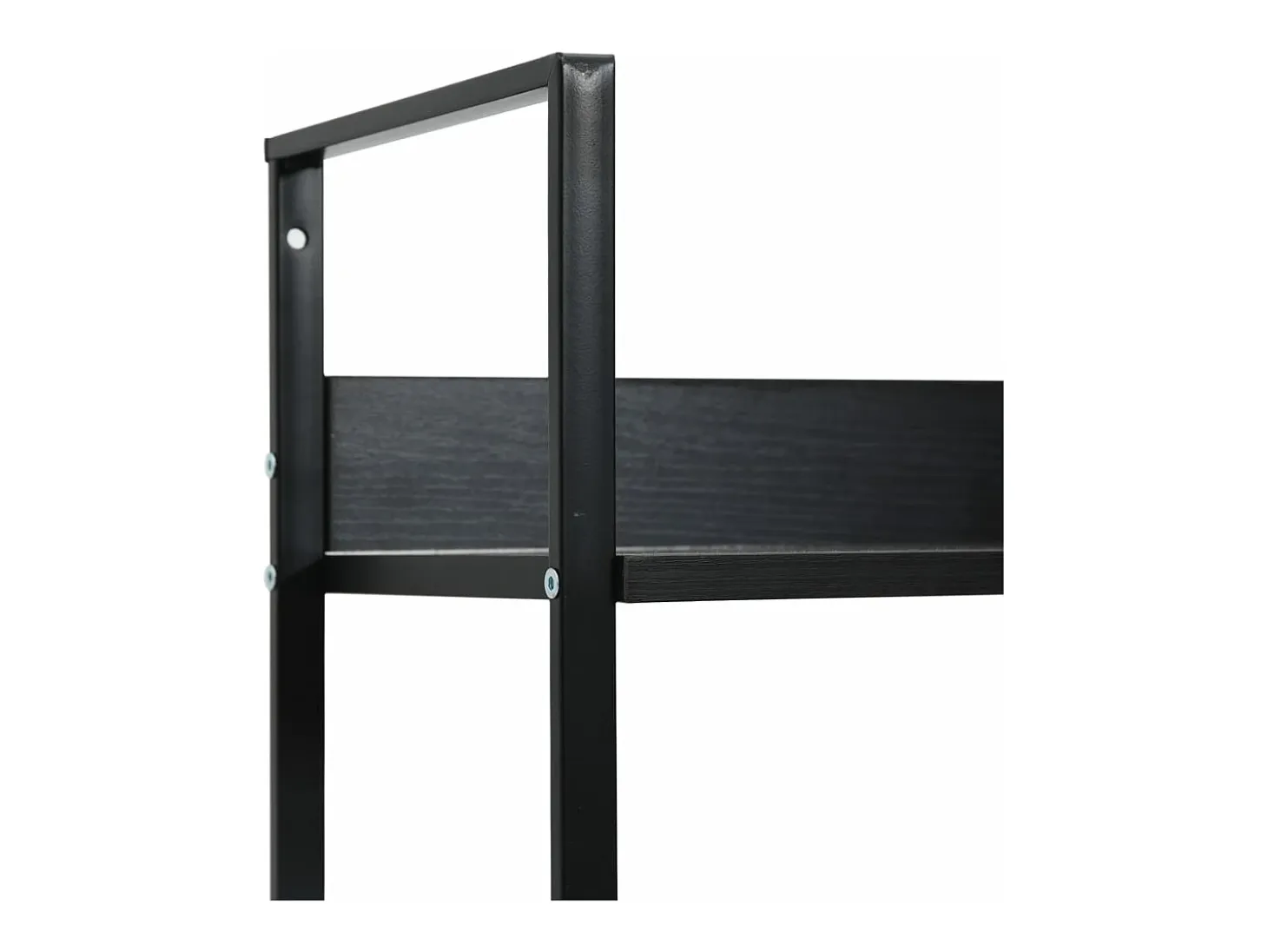 Estantería de 3 niveles de aglomerado negro 60x27,6x90,5 cm