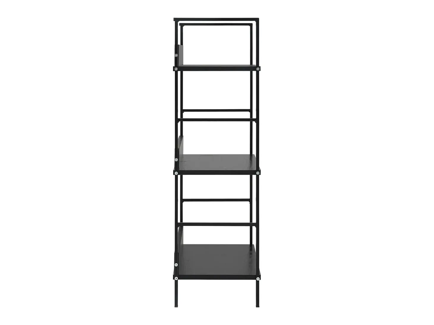 Estantería de 3 niveles de aglomerado negro 60x27,6x90,5 cm
