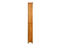Estantería de 6 niveles de madera maciza de roble 80x22,5x180 cm