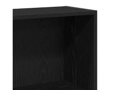 Estantería de 4 niveles de roble negro 80x24x143 cm