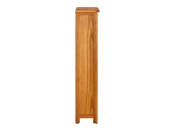 Estantería de 4 niveles de madera maciza de roble 70x22x110 cm