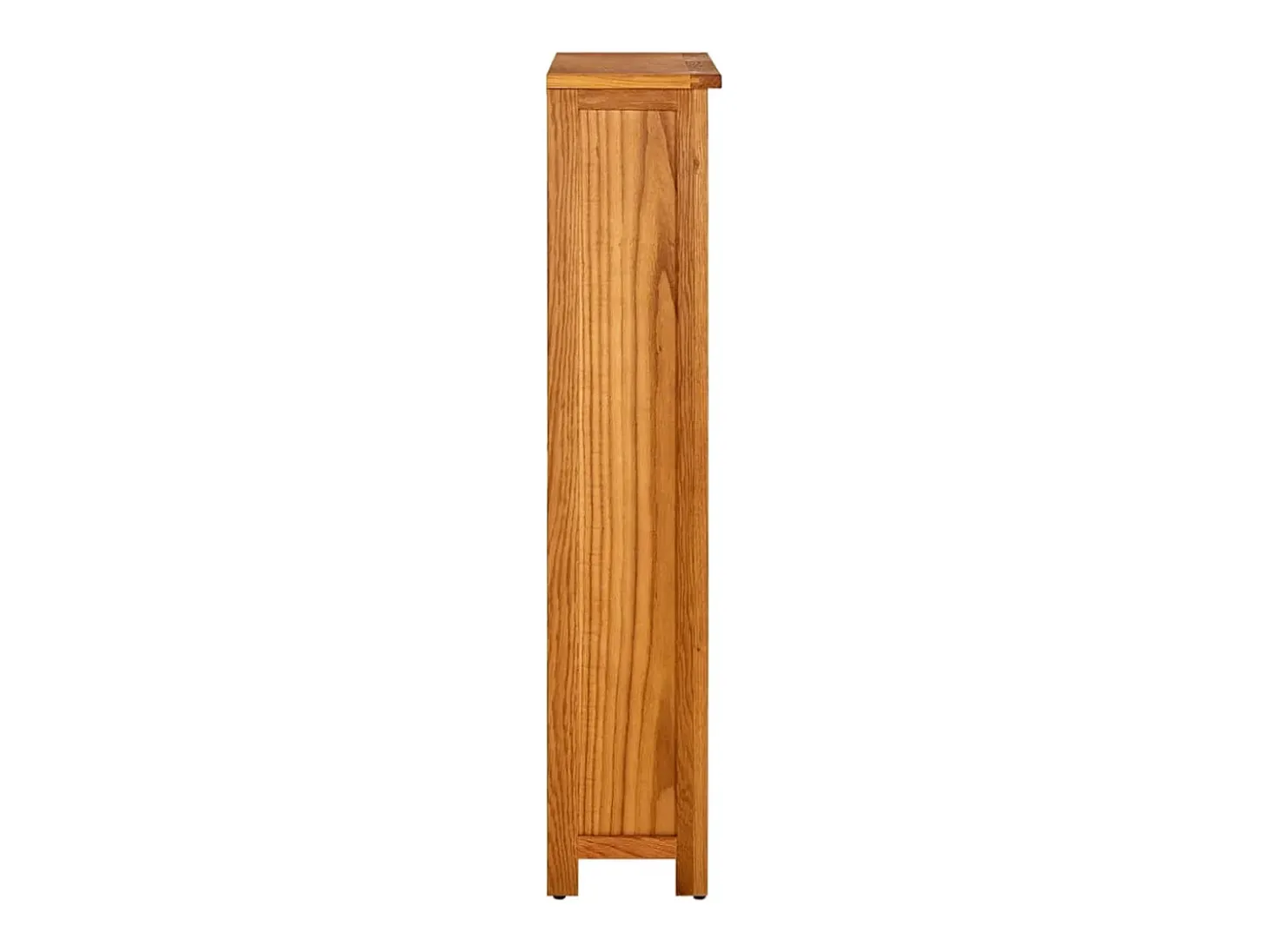 Estantería de 4 niveles de madera maciza de roble 70x22x110 cm