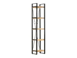 Estantería de 5 niveles madera maciza mango 40x30x180 cm