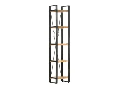 Estantería de 5 niveles madera maciza mango 40x30x180 cm