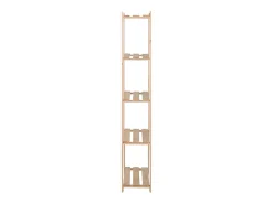 Estantería de 5 niveles madera pino maciza 80x28,5x170 cm ES602018