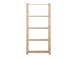 Estantería de 5 niveles madera pino maciza 80x28,5x170 cm ES602018