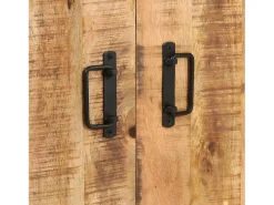 Estantería de 4 niveles madera de mango rugosa 80x30x180 cm