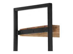 Estantería de 4 niveles madera de mango rugosa 80x30x180 cm