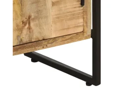 Estantería de 4 niveles madera de mango rugosa 80x30x180 cm