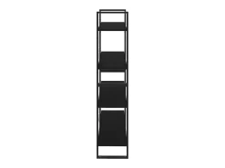 Estantería de 4 niveles madera contrachapada negro 100x30x140cm