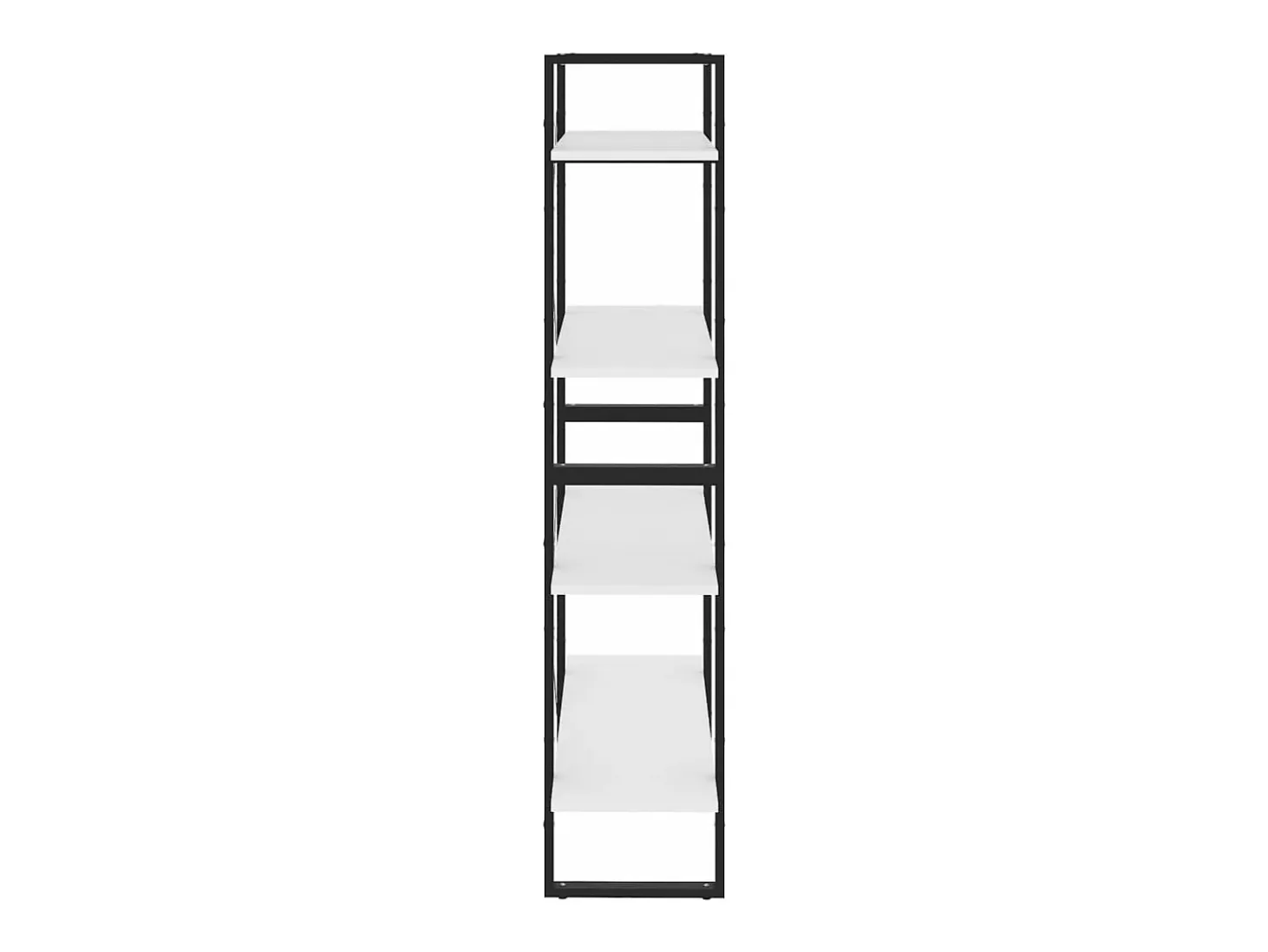 Estantería de 4 niveles madera contrachapada blanco 80x30x140cm