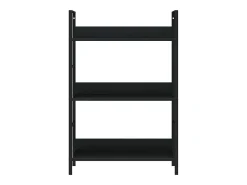 Estantería de 3 niveles madera ingeniería negro 60x27,6x90,5 cm