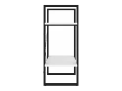 Estantería de 2 niveles madera contrachapada blanco 60x30x70 cm