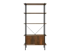 Estantería de 5 niveles 80x40x163cm Acero madera contrachapada