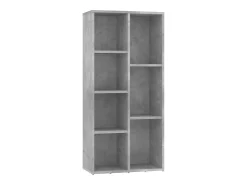 Estantería de aglomerado gris hormigón 50x25x106 cm