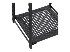 Estantería de almacenaje ratán sintético negro 30x30x150 cm