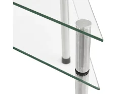 Estantería de cocina vidrio templado transparente 49,5x35x19 cm ES586196