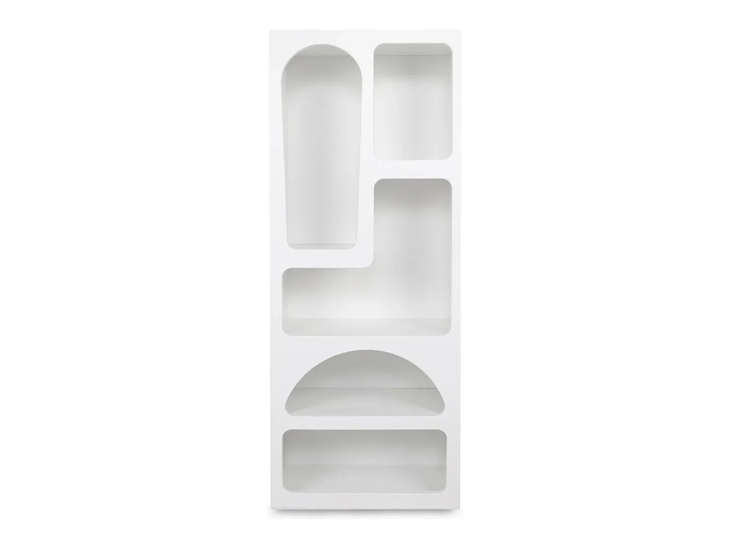 Estantería de diseño con 5 huecos - Blanco - LUELA