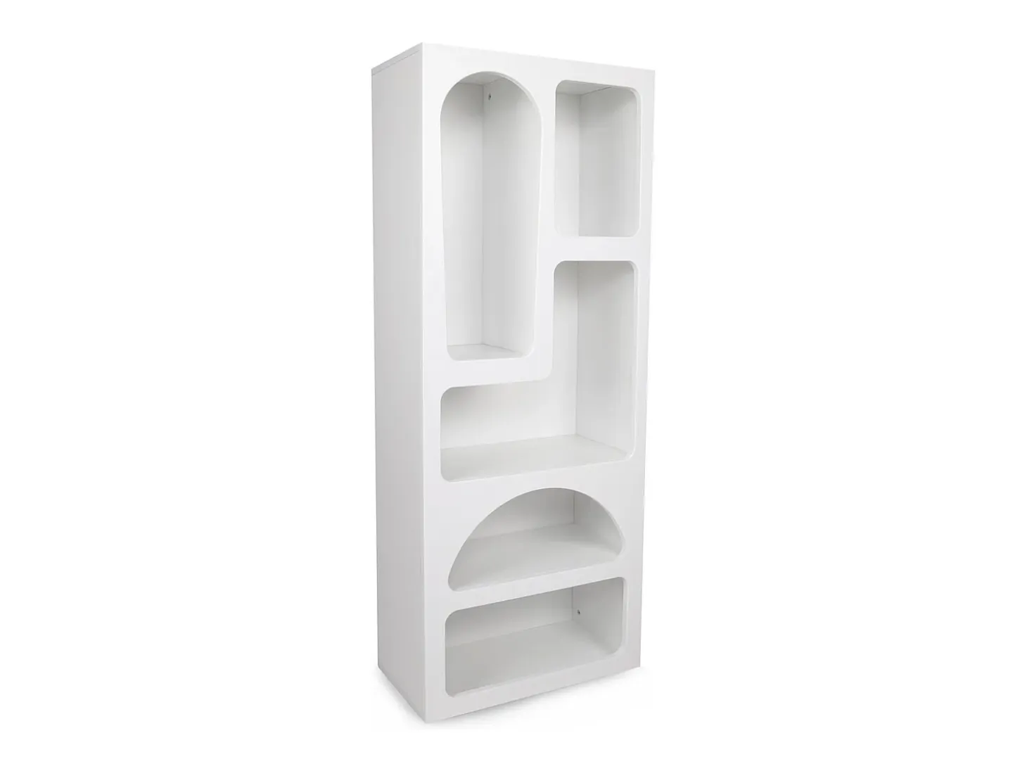 Estantería de diseño con 5 huecos - Blanco - LUELA