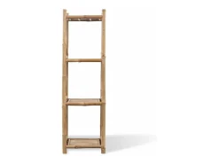 Estantería de diseño de 4 niveles de bambú beige 2702011/2