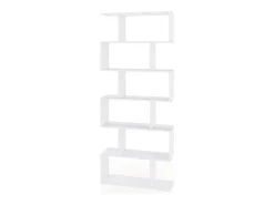 Estantería de diseño escalonado vertical en blanco brillo 192 cm Zoe High Blanco Brillo
