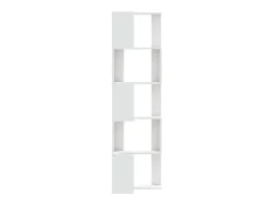 Estantería de esquina 5 niveles madera blanco 50x50x179 cm